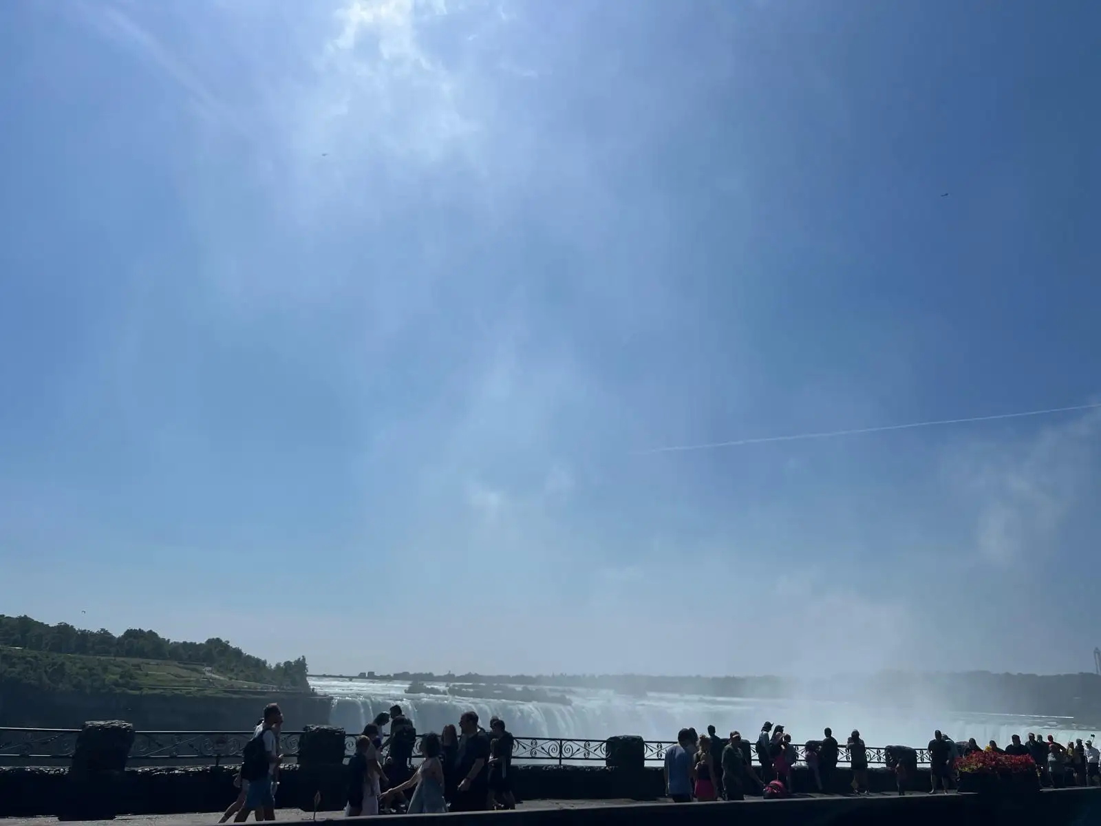 Niagara Falls landscape with blue sky