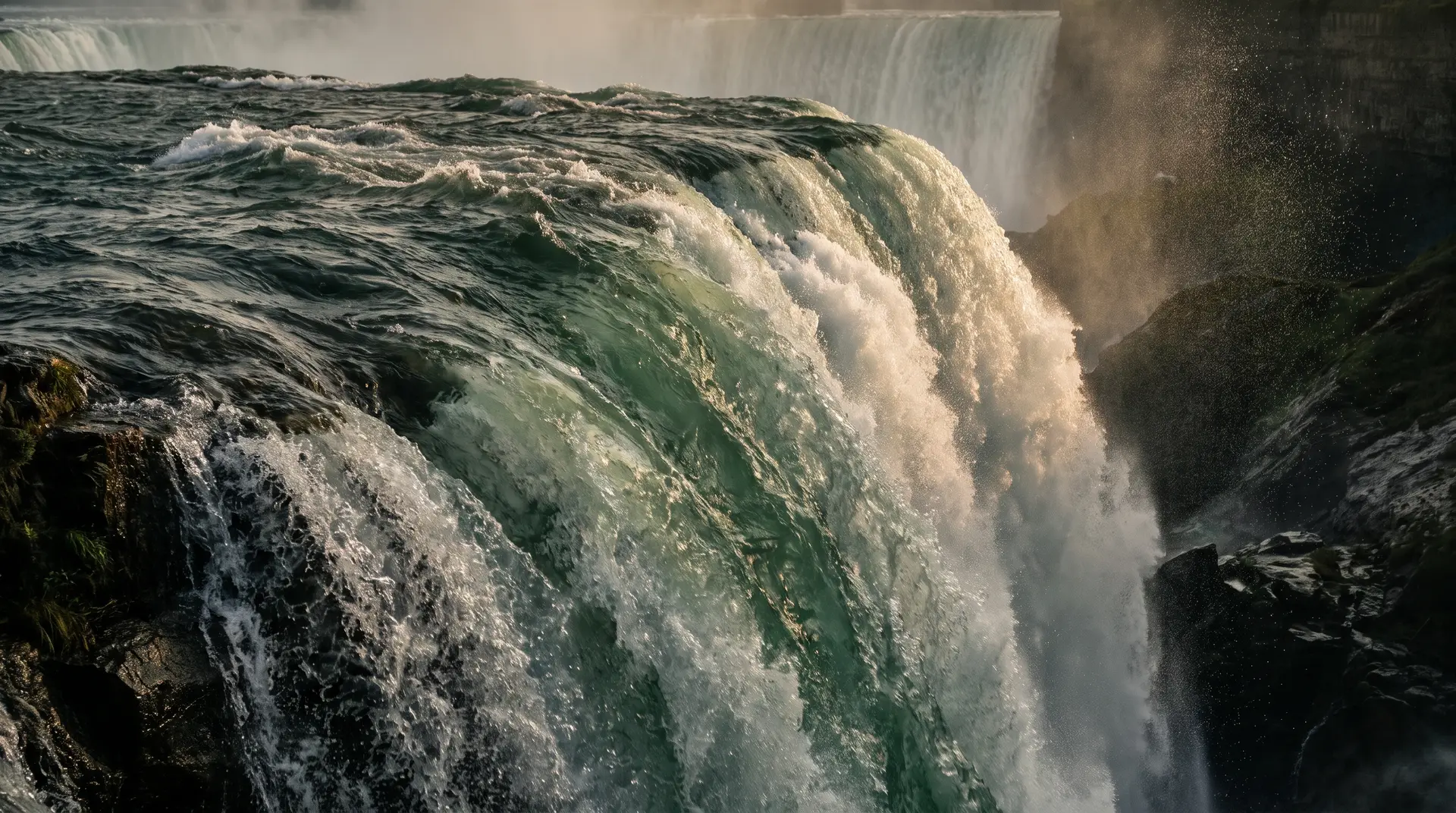 Curtain of water at Horseshoe Falls, private tour from Toronto